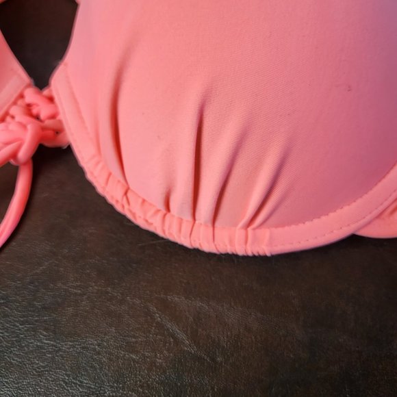 NWT Ninety Six Degrees push up bikini top in flamingo coral pink size XL - Picture 13 of 16